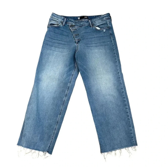 Kut From The Kloth Drew High Rise Straight Leg Women’s Raw Hem Jeans Sz 14 GUC - Picture 1 of 9